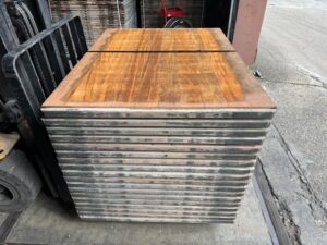 Steenschotten 150 x 110 x 5,5cm Hardhout GESCHUURD - Afbeelding 5