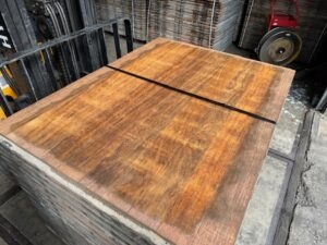 Steenschotten 150 x 110 x 5,5cm Hardhout GESCHUURD - Afbeelding 6