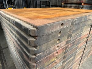 Steenschotten 150 x 110 x 5,5cm Hardhout GESCHUURD
