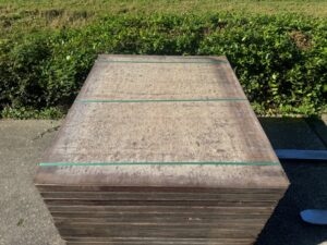Steenschotten 135 x 110 x 5cm Geperst hardhout - Afbeelding 4