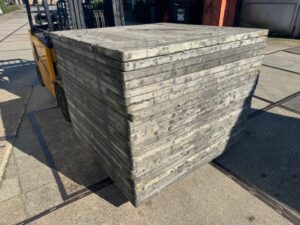 Steenschotten 148 x 145 x 5cm Geperst hardhout - Afbeelding 2