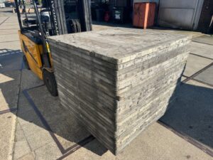 Steenschotten 148 x 145 x 5cm Geperst hardhout - Afbeelding 3